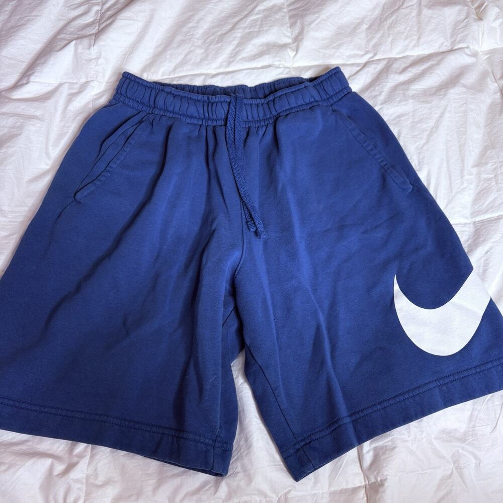 Nike Men's Athletic Shorts Navy with White Swoosh
